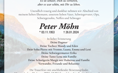 Wir trauern um Peter Möhn